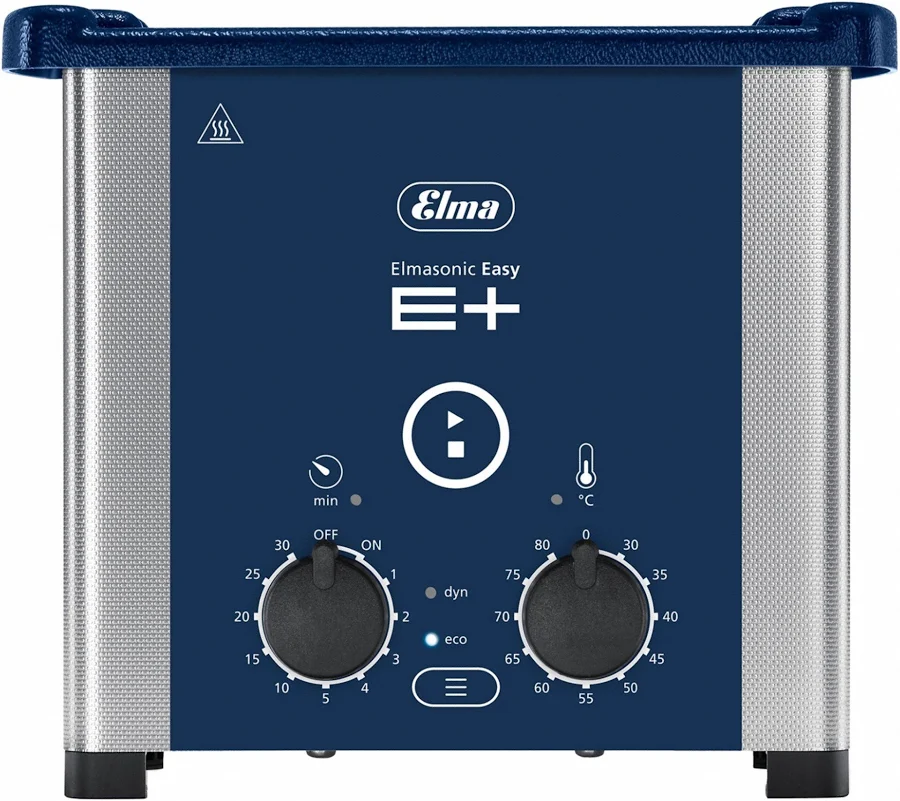 Elma Ultrasonics Ultrasonic Cleaner: 0.25 gal Tank Capacity, Dynamic/Eco/Heat, 3 1/4 in Tank Dp Model: Elmasonic EP10H
