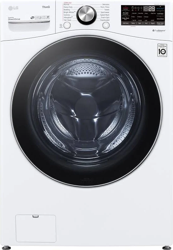 LG 5.0 Cu. Ft. White Mega Capacity Smart Wi-Fi Enabled Front Load Washer