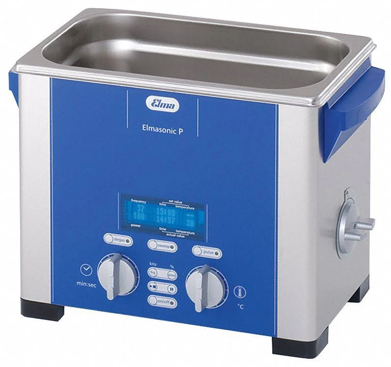 Elma Ultrasonics Ultrasonic Cleaner: 0.75 gal Tank Capacity, Degas/Heat/Normal/Pulse/Sweep, Heated Model: P30H
