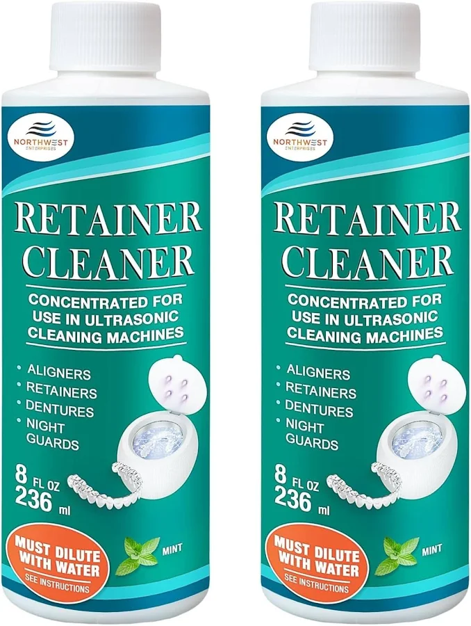 Mint-scented Ultrasonic Retainer Cleaner - 16oz For Invisalign And