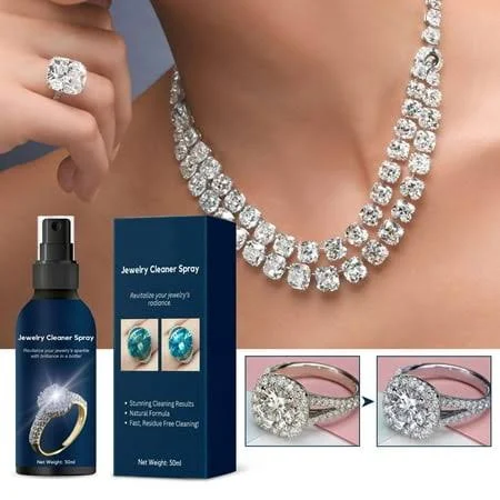 Gentle Jewelry Cleaner & Ultrasonic Cleaning Solution, Safe for Gold, Diamonds, Pearls, Sterling Silver, Fine Gemstones, Ammonia-Free Liquid with 