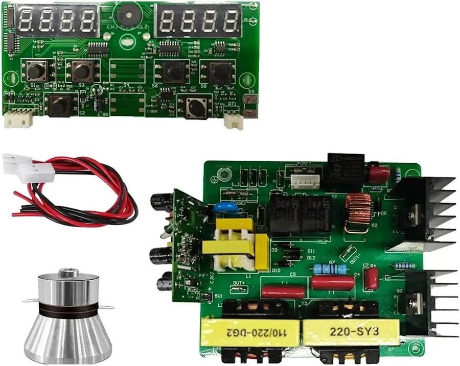 High Power Ultrasonic Cleaner PCB Driver Kit With 40KHz Transducer And 110V Supply, Circuit Board Bundle For Precision Cleaning Of Metal Parts, Jewelr