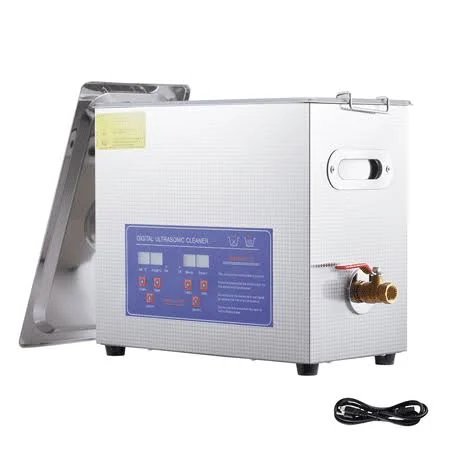 Commercial Ultrasonic Cleaner with Heater Digital Timer - Professional Cleaning Machine for USA Stainless Steel, Girl's, Silver