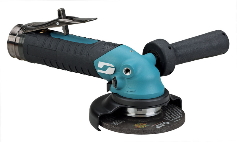 Máy mài bánh xe góc vuông tâm lõm nhỏ gọn Rebel đường kính 5" (125 mm) với chức năng tự cân bằng.