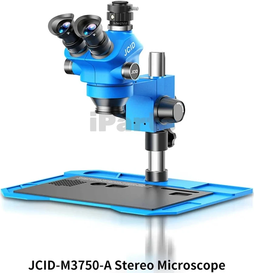 MICROSCOPIO JCID M3750-A TRINOCULARE 7-50X CON INTERFACCIA 1/2X CTV E BASE IN ALLUMINIO
