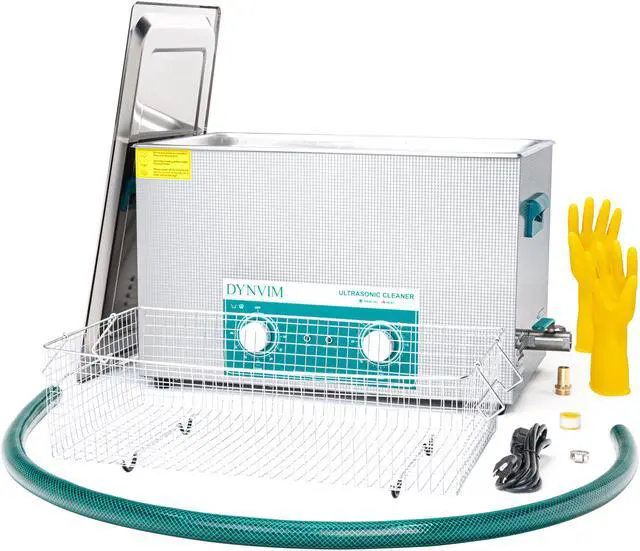 Ultrasonic Cleaner - DYNVIM Ultrasonic Carburetor Cleaner with Analog Timer and Heater for Cleaning Carburetor,Fuel Injector,Gun,Vinyl Record,PCB 