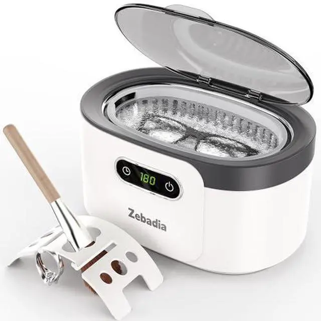 600ml Ultrasonic Jewelry Cleaner, Digital Timer, Deep Sonic Cleaning for Eyeglasses, Rings, Silver, Coins & Makeup Brushes