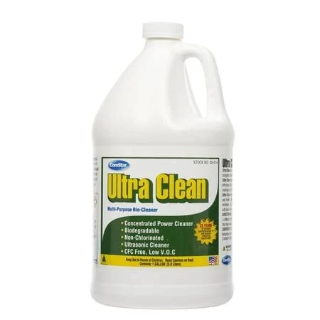 Comstar Ultra Clean, 1 Gallon, Eco-Friendly Ultrasonic Metal Parts Cleaner, Non-Flammable, Corrosion Inhibitors, Odorless Alkaline Formula, Safe for 