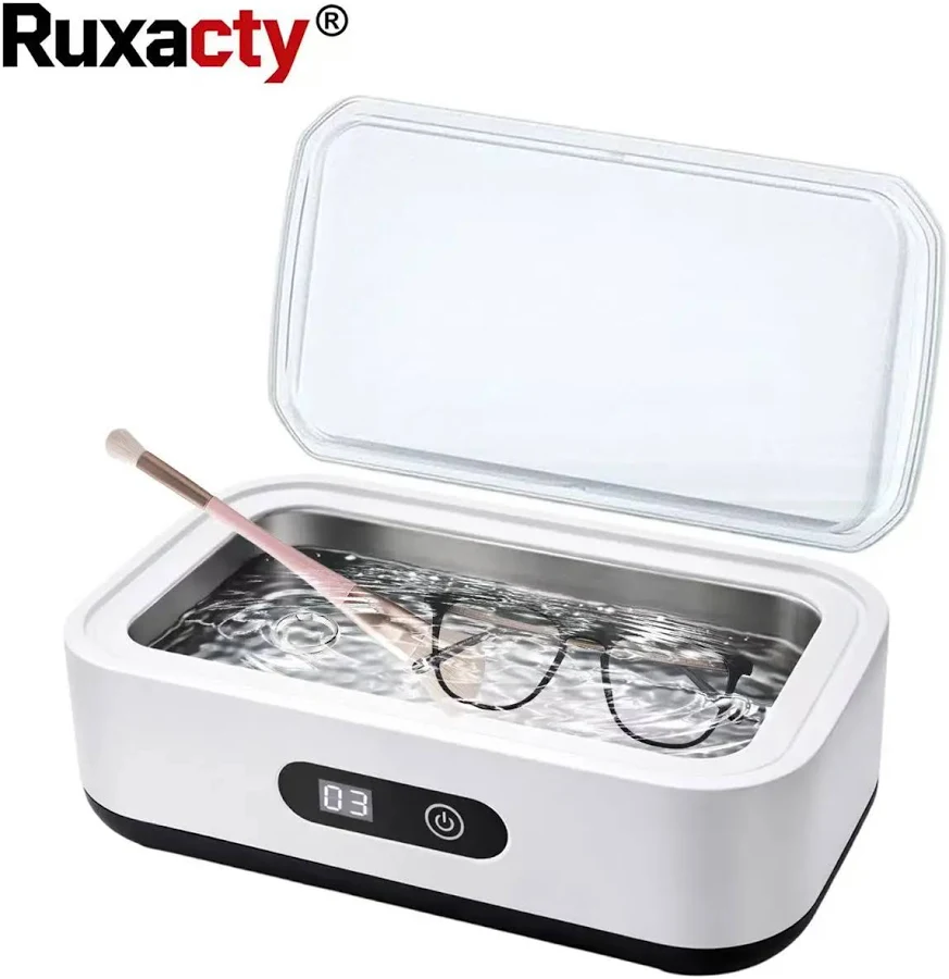 Portable Ultrasonic Cleaning Machine - 45000Hz Touch Control 3 Modes For Jewelry Glasses Dentures Ultrasonic Cleaner