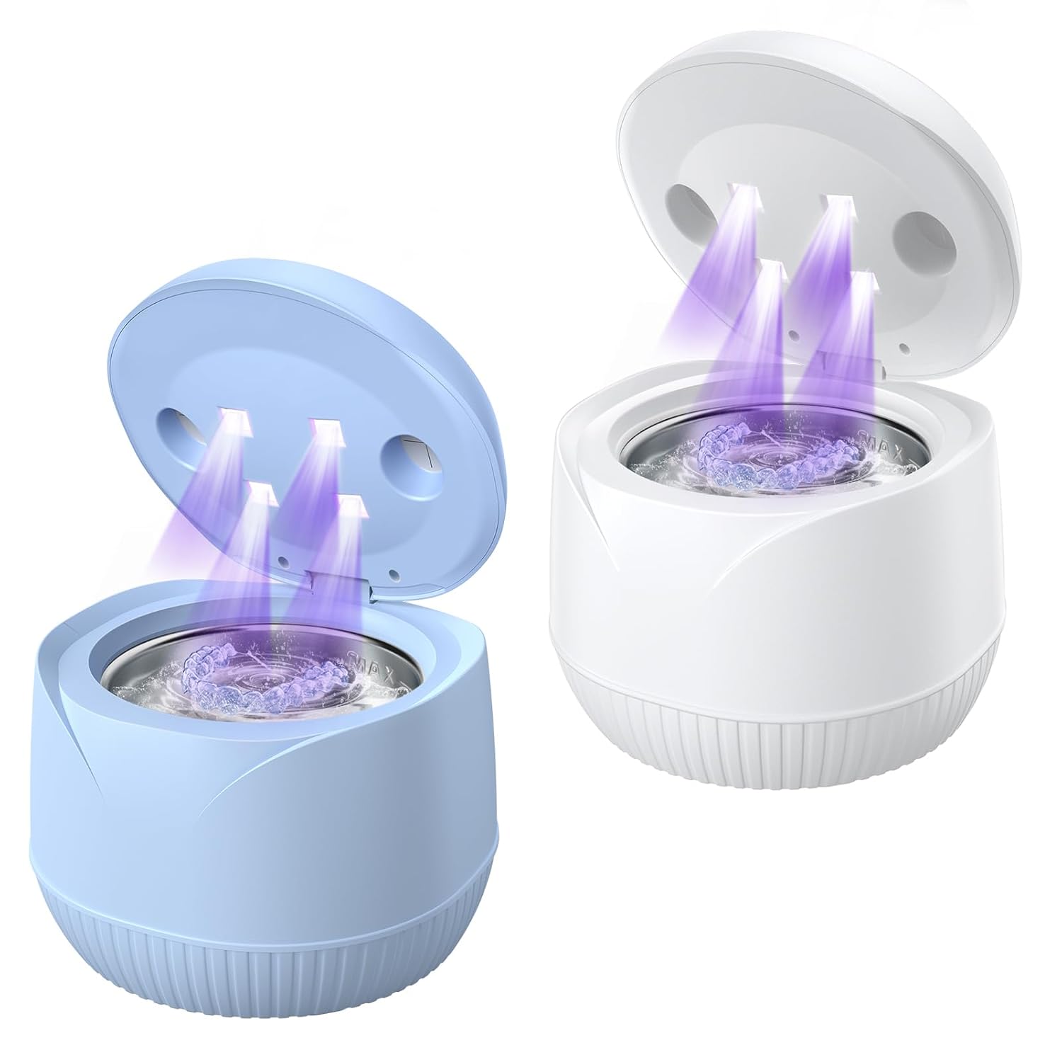 Dental Ultrasonic Retainer Cleaner Machine: 45kHz Dental Cleaning Pod with Digital Timer & 200ML, Deep Cleaning for Dentures, Mouth Guards, Aligners, 