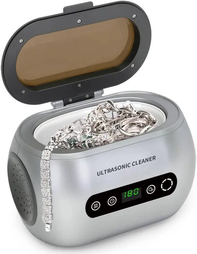 Digital Ultrasonic Cleaner 600ML Sonic Cleaner with Heater and Basket for Metal Parts,Carburetor,Fuel Injector,Brass,Auto Parts,Engine Parts,Motor 