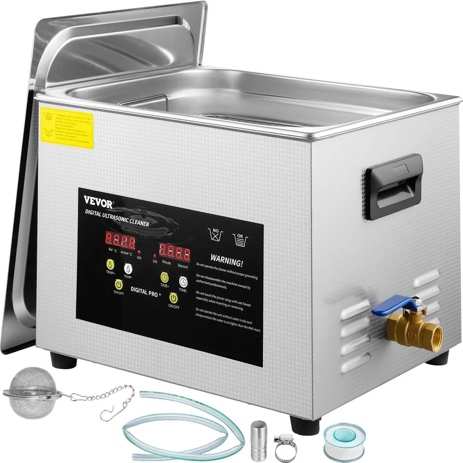 VEVOR 15L Upgraded Ultrasonic Cleaner with 600W Heater