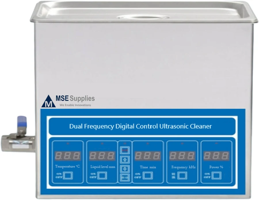 MSE PRO Tri-Frequency 22.5L Ultrasonic Bath with Heater, 45/80/100kHz, 500W Ultrasonic Power