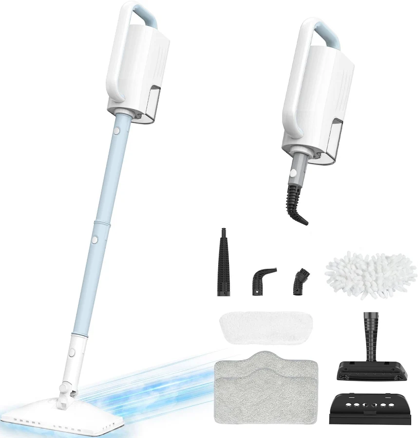Teendow 6-in-1 Steam Mop for Floor Cleaning, Multi-Function Steam Vacuum Cleaner for Hardwood Floors and Carpet