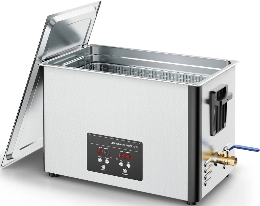 VEVOR 30L Ultrasonic Cleaner Professional Ultrasonic Cleaner Machine with Cleaning Basket and Digital Display 480W Stainless Steel 40kHz Industrial