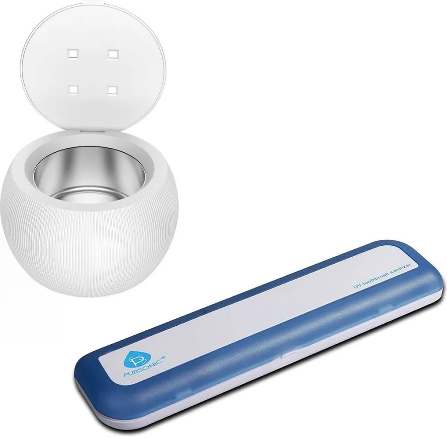 Pursonic The Ultimate Hygiene Duo Ultrasonic Cleaner Pod & UV Toothbrush Sanitizer