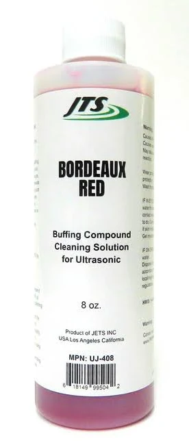 Ultrasonic Solution Cleaner JTS Bordeaux Red 8oz Red Jewelry Cleaning Parts Concentrate