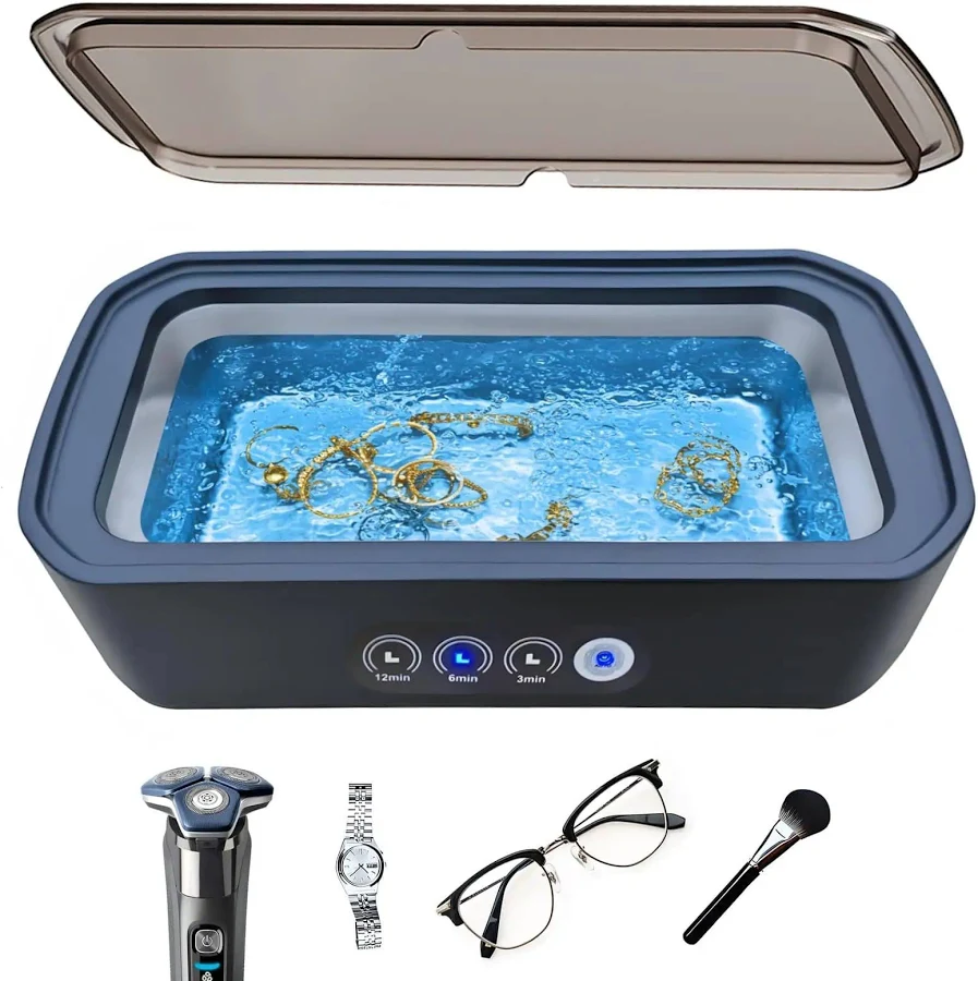 Beast Mode Ultrasonic Jewelry Cleaner 48KHz 22oz Upgraded 2025 Model For Eyeglasses Watches Dentures Retainers Shaver Heads Makeup Brushes And More Fo