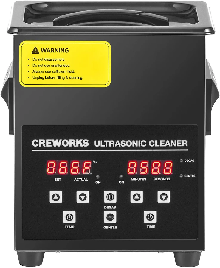 Creworks 2l Digital Ultrasonic Cleaner For Glasses Retainer Jewelry