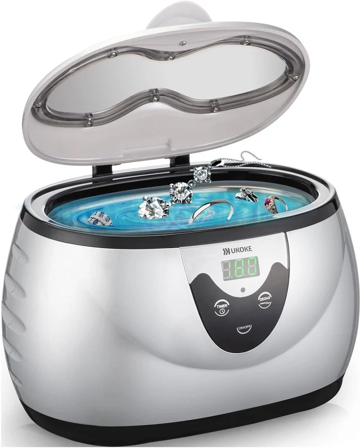 Professional Ultrasonic Cleaner Ukoke Uuc06s Timer Jewelry Eyeglasses