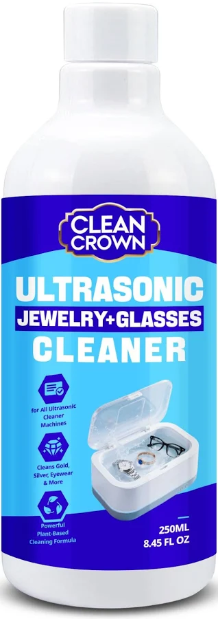 Cleancrown Ultrasonic Jewelry Cleaner ,Jewelry Cleaner Solution For gold,silver,diamond And More,gold Jewelry Cleaner Liquid,gentle Jewelry Cleaning