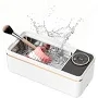 Ultrasonic 48KHZ Glasses Cleaner Machine, Soundwave technology Denture Cleaner, Jewelry & Makeup
