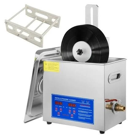 6l Ultrasonic Vinyl Cleaner, 7-12 Inch Record Cleaning Machine, 8 Records Ultrasonic Cleaning with Drying Rack, 180w for Home & Store, Women's, Size: 