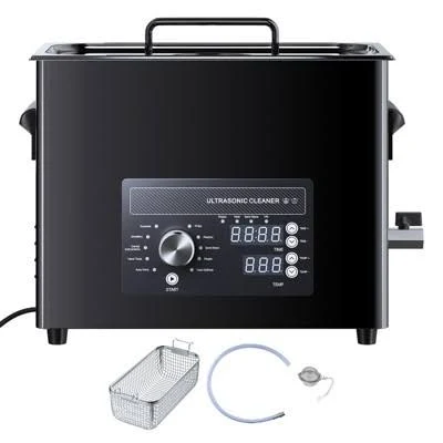 VEVOR 6L Ultrasonic Cleaner, Professional Ultrasonic Cleaner Machine with Knob Control, Stainless Steel Cleaning Machine, Black
