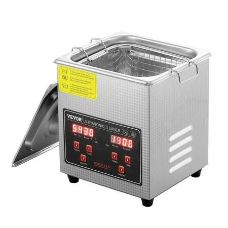 Vevor Ultrasonic Cleaner with Digital Timer & Heater, Professional Ultra Sonic Jewelry Cleaner, Stainless Steel Heated Cleaning Machine for Glasses 