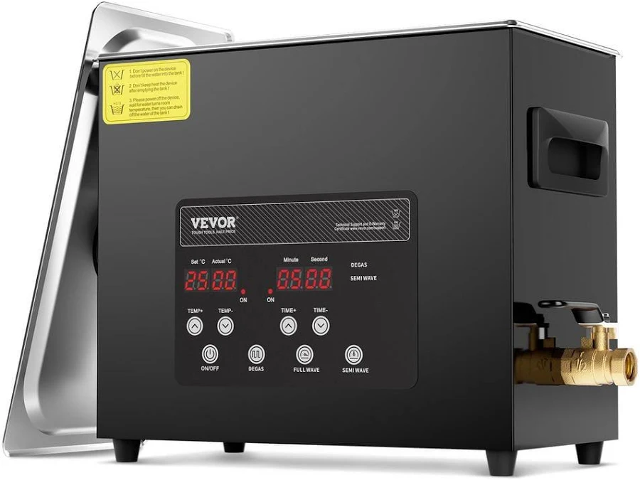 VEVOR 6L Ultrasonic Cleaner, 180W Digital Ultrasonic Cleaning Machine with Upgraded Degassing and Gentle Mode