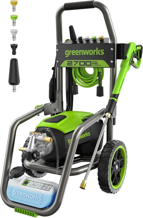Greenworks Pro Brushless 2700 PSI 2.3 GPM Max / 1.2 GPM Electric Pressure Washer