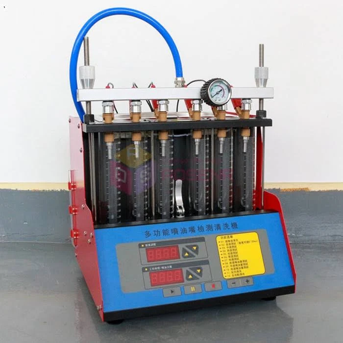 Fuel Injector Cleaner Tester 6 Cylinders Ultrasonic Injector Cleaning