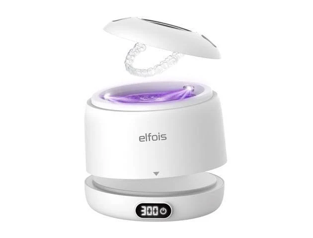 Ultrasonic Retainer Cleaner Machine - 45kHz Dental Pod with 4 Cleaning Modes - UV Retainer Cleaner for Invisalign, Aligners, Mouth Guards, Night Guard