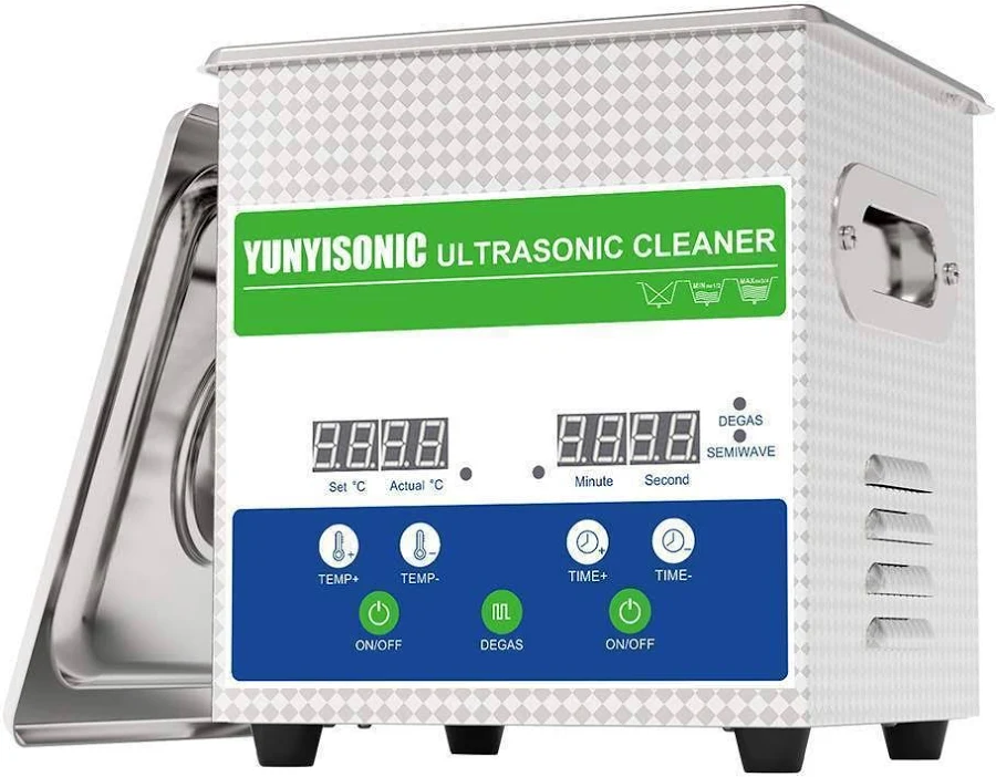 1.3L Portable Ultrasonic Parts Washer with Degas for Jewelry and Dental Cleaning YW0101