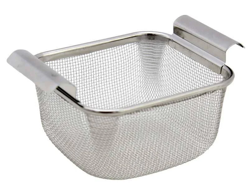 Esslinger Square Stainless Steel Fine Mesh Ultrasonic Cleaning Basket