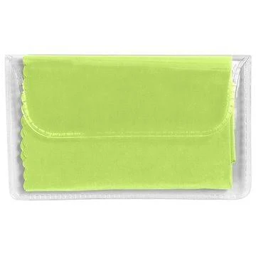 250 Custom Microfiber Cleaning Cloth Clear Case with Lime Green Cloth