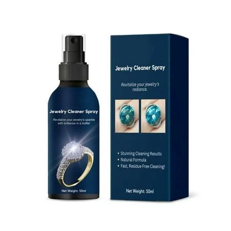 Jewelry Cleaner Solution (50Ml), Concentrated Jewelry Cleaner for Diamonds, Gold & More, Compatible with Ultrasonic Machine(Blue), Women's, Size: One 