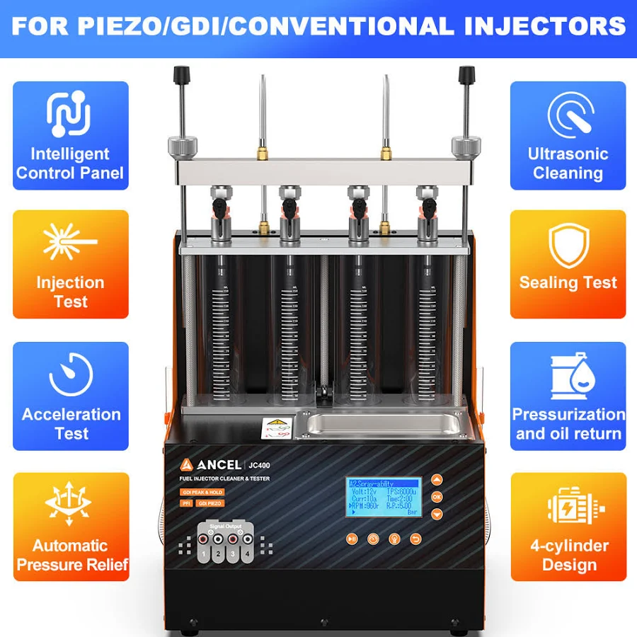 Car Ultrasonic Fuel Injector Cleaner Tester Injector Nozzle Cleaning