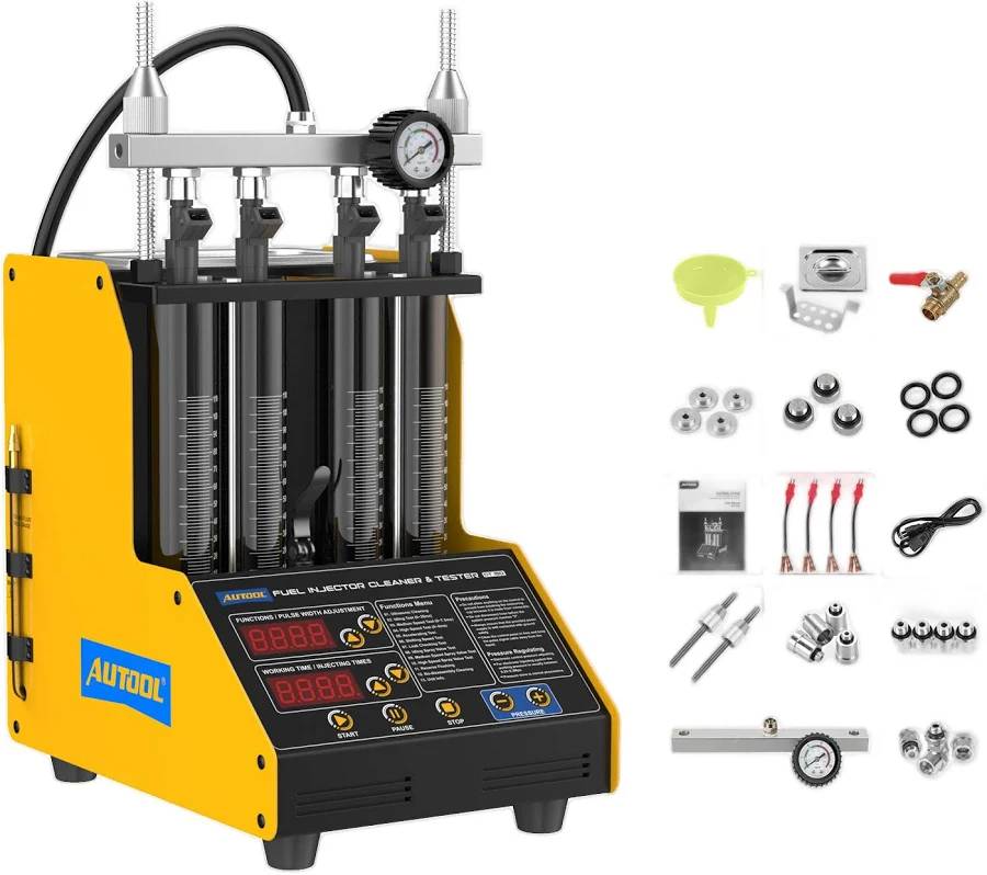 AUTOOL CT150 4-Cylinder Ultrasonic Fuel Injector Cleaner Tester
