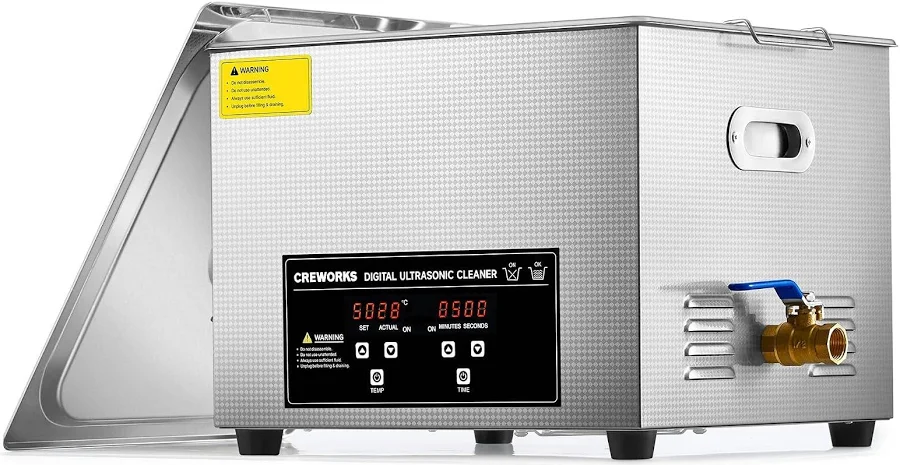 Upgraded 360W Knob Ultrasonic Cleaner with Digital Timer and 300W Heater