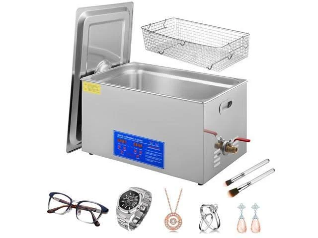 SIHAO 6/15/22/30L Digital Ultrasonic Cleaner Stainless Steel Professional Jewelry Cleaning Machine w/ Heater & Timer for Jewelry Watch Glasses Eyeglas