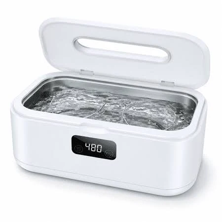 Ultrasonic Jewelry Cleaner Machine- 28oz/650ml 49KHz Professional Retainer Cleaner |5 Timers LED Display |304 Stainless Steel Tank for Jewelry, 