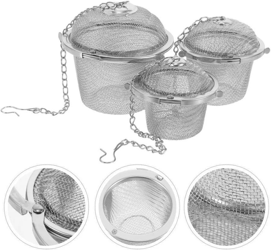 3 Pcs Ultrasonic Cleaning Basket Jewelry Steam Cleaner Parts Small