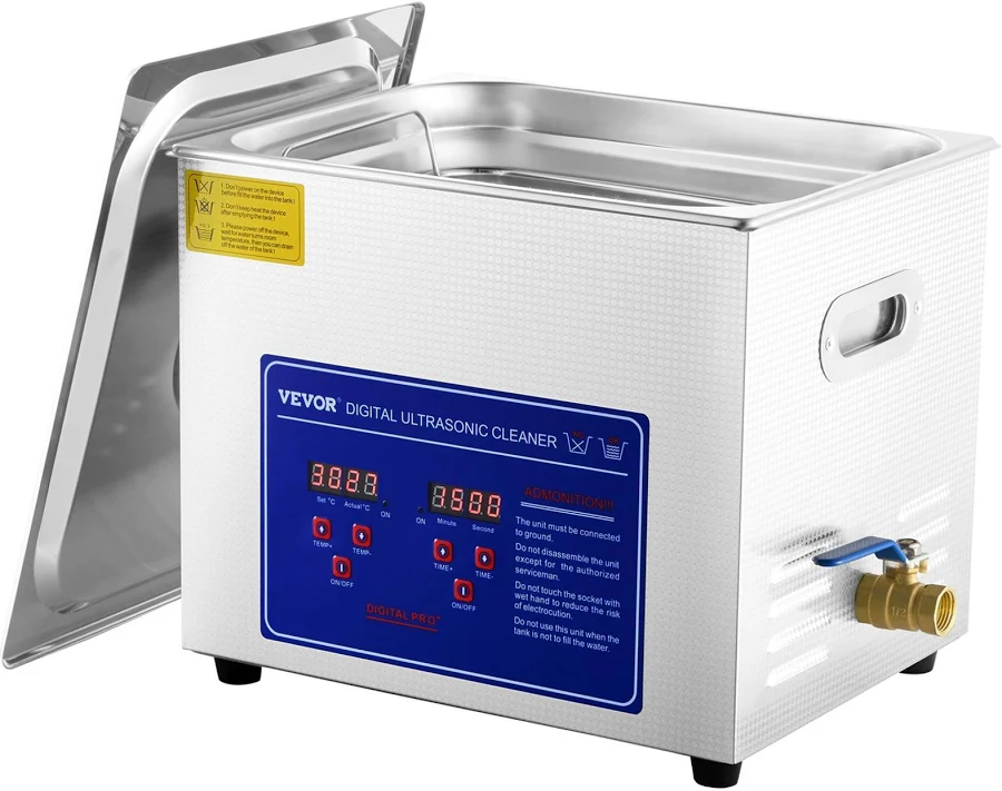 VEVOR Ultrasonic Cleaner Stainless Steel With Digital Timer Heater Professional Jewelry Glasses Watch Rings Small Parts