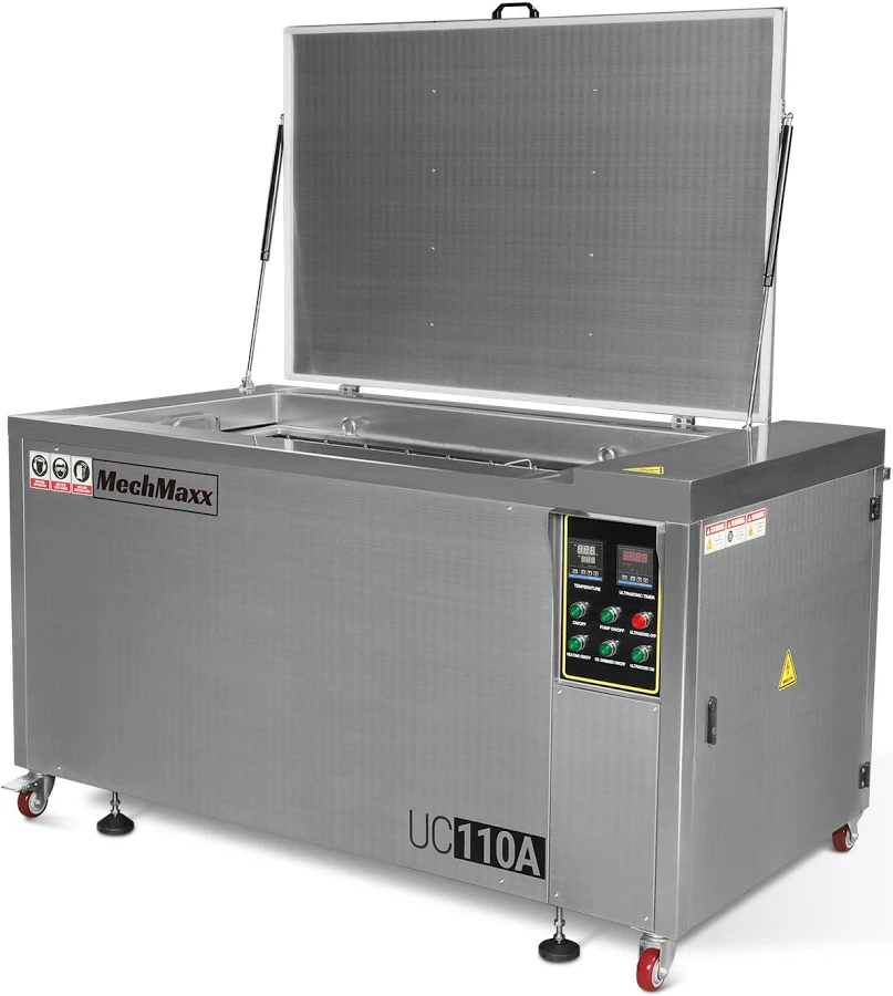 13 Gal Industrial Ultrasonic Parts Washer, 208–240V 3-Phase with Oil Skimmer