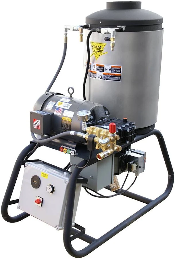 Cam Spray Stationary LP Gas Fired Electric Powered 4 gpm 3000 psi Hot Water Pressure Washer 3000stlef