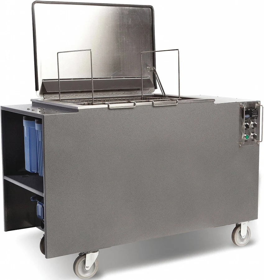 Shiraclean Ultrasonic Cleaner: 33 gal Tank Capacity, Heat/Sweep, 18 in Tank Dp, Includes Timer Model: TVT-033G