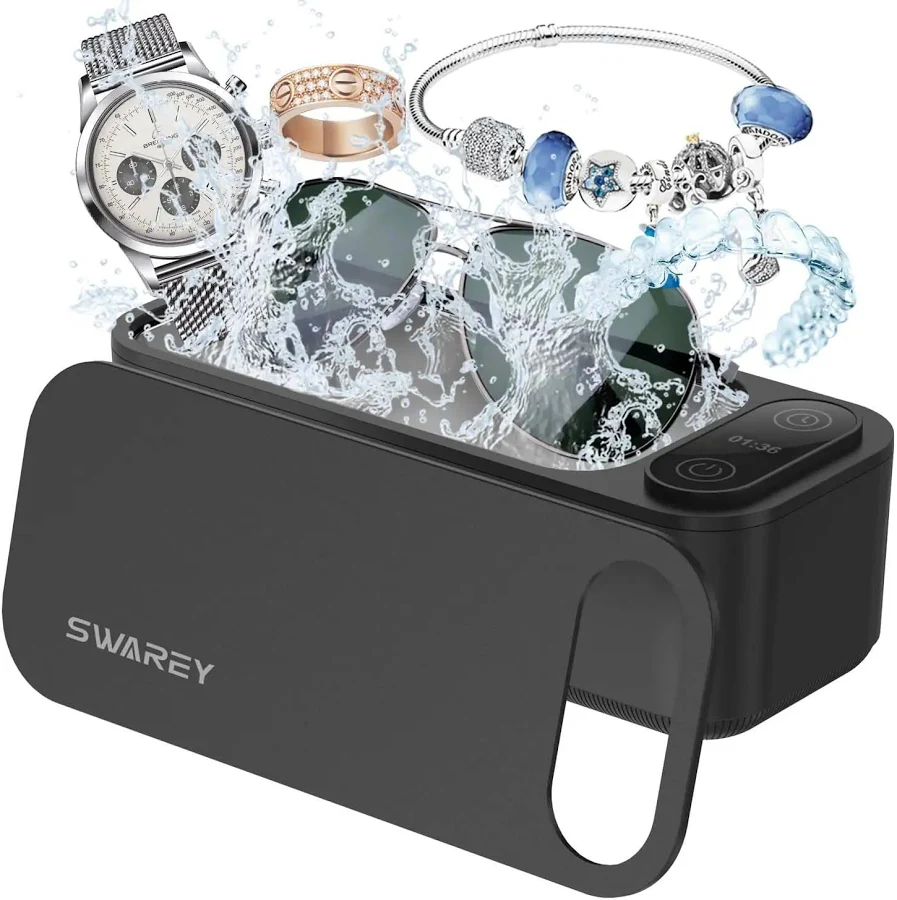Pro Ultrasonic Jewelry Cleaner For Rings Glasses Dentures Retainers And Watches Stand 680ml Tank 360 Degree Deep Cleaning 45KHz Professional Ultrasoni