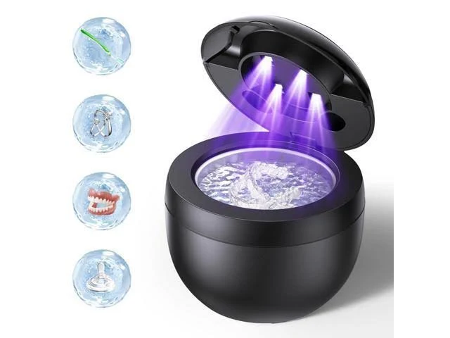 Ultrasonic Retainer Cleaner, Denture Retainer Cleaning Machine, Mouthguard, Braces, Toothbrush Head, 200ML Capacity Jewelry, 45kHz Retainer Cleaning,