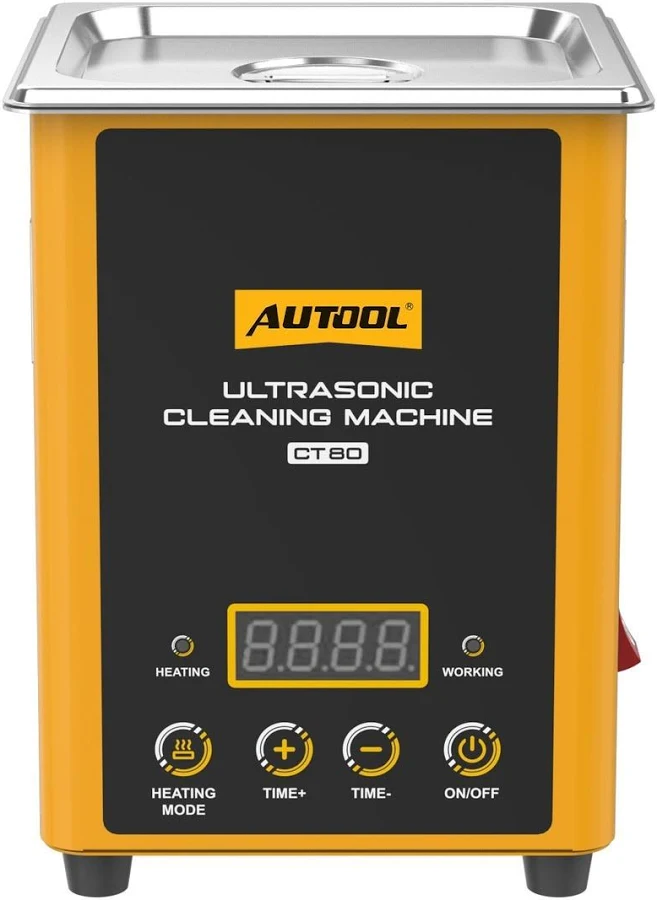 AUTOOL Ultrasonic Cleaner Cleaning Machine 1.6L Tank For Fuel Injector Jewelry | 1.6L | 3 Year Warranty